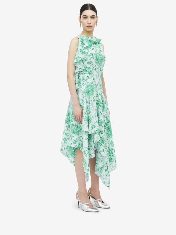 ALEXANDER MCQUEEN - Sailor Tattoo Asymmetric Dress - Item 839743QCAMI4352